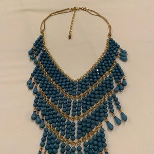 Dark teal beaded statement necklace ✨🌟⭐️